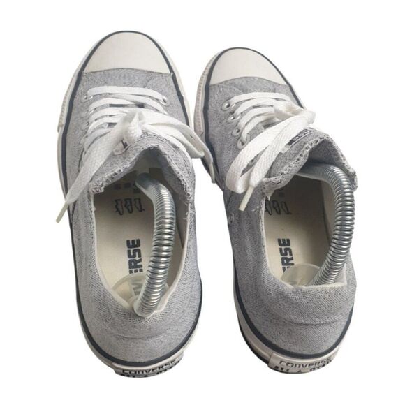 Converse Chuck Taylor All Star Womens 7 Gray Canvas Low Top Casual Sneakers - Picture 3 of 8